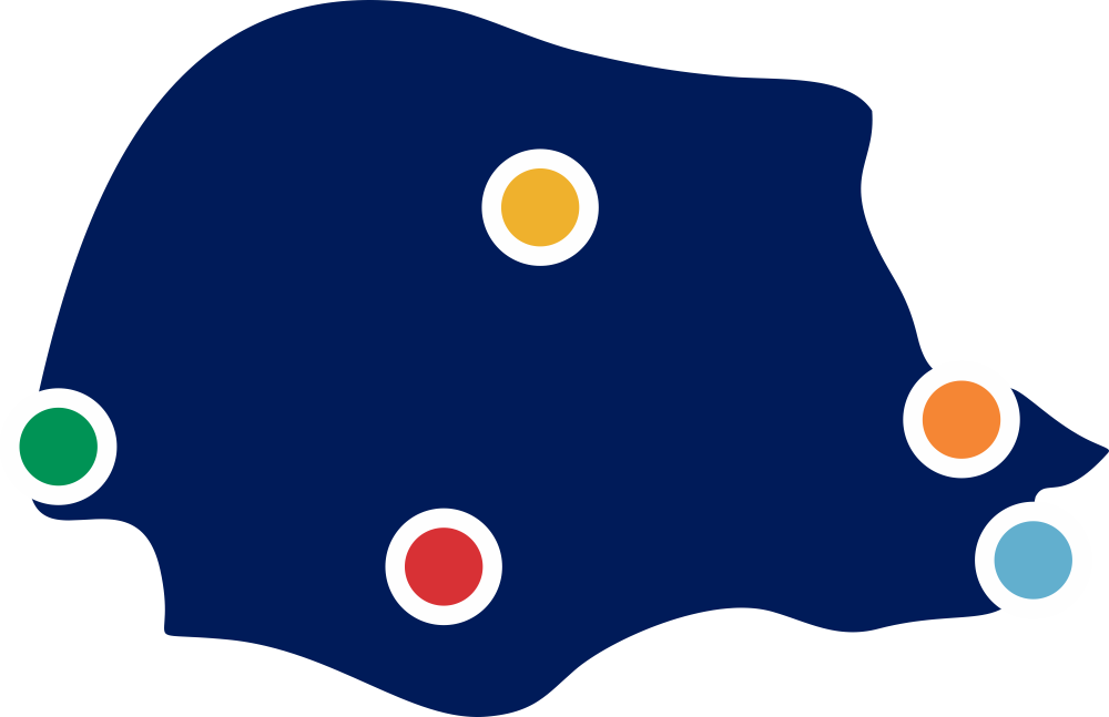 Mapa do Paraná com regionais